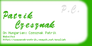 patrik czesznak business card